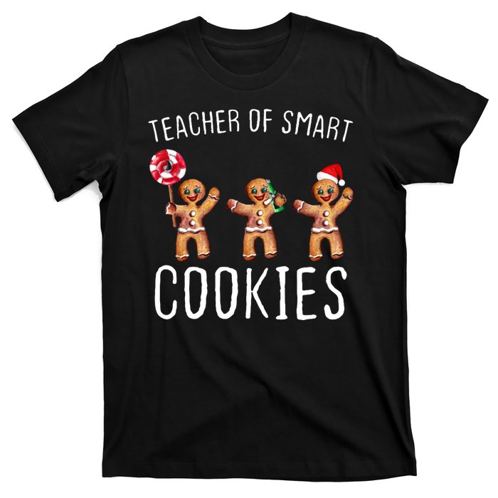 Teacher Of Smart Cookies Gingerbread Cute Christmas T-Shirt