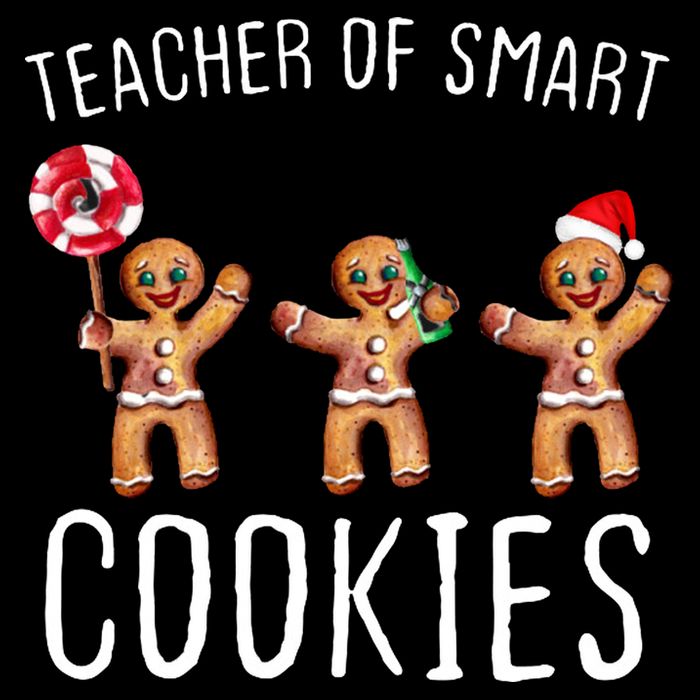 Teacher Of Smart Cookies Gingerbread Cute Christmas 7-Panel Snapback Hat