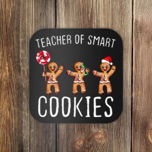 Teacher Of Smart Cookies Gingerbread Cute Christmas Coaster