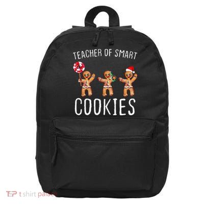 Teacher Of Smart Cookies Gingerbread Cute Christmas 16 in Basic Backpack