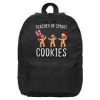 Teacher Of Smart Cookies Gingerbread Cute Christmas 16 in Basic Backpack