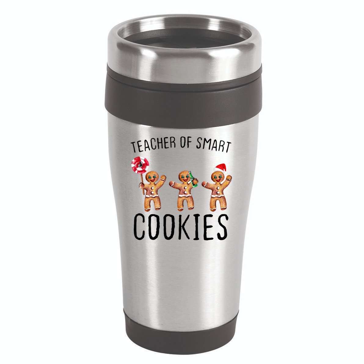 Teacher Of Smart Cookies Gingerbread Cute Christmas 16oz Travel Tumbler