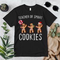 Teacher Of Smart Cookies Gingerbread Cute Christmas Premium T-Shirt