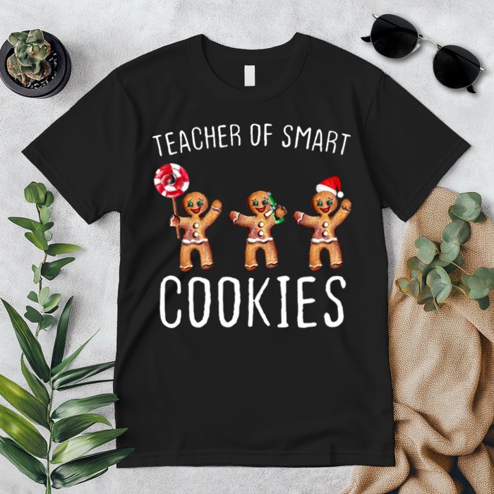 Teacher Of Smart Cookies Gingerbread Cute Christmas Premium T-Shirt