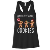 Teacher Of Smart Cookies Gingerbread Cute Christmas Women's Racerback Tank