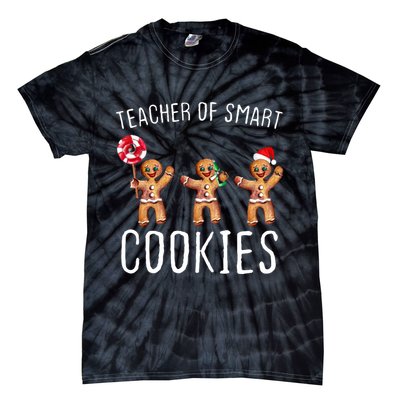 Teacher Of Smart Cookies Gingerbread Cute Christmas Tie-Dye T-Shirt