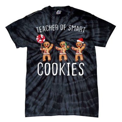 Teacher Of Smart Cookies Gingerbread Cute Christmas Tie-Dye T-Shirt