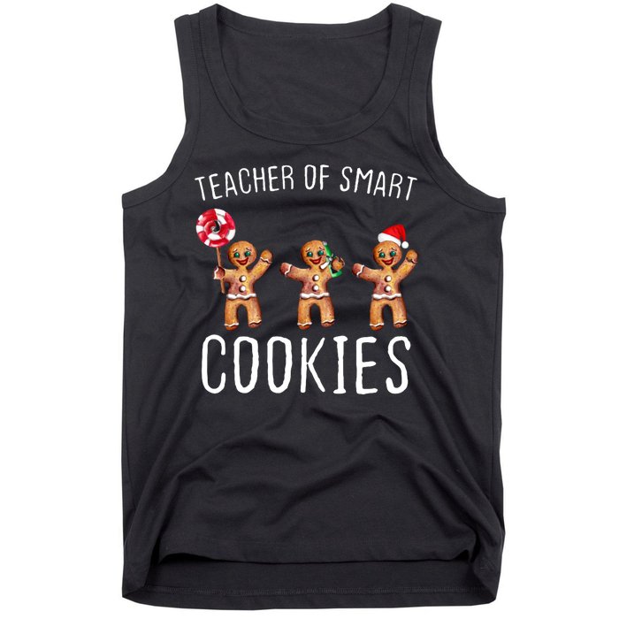 Teacher Of Smart Cookies Gingerbread Cute Christmas Tank Top