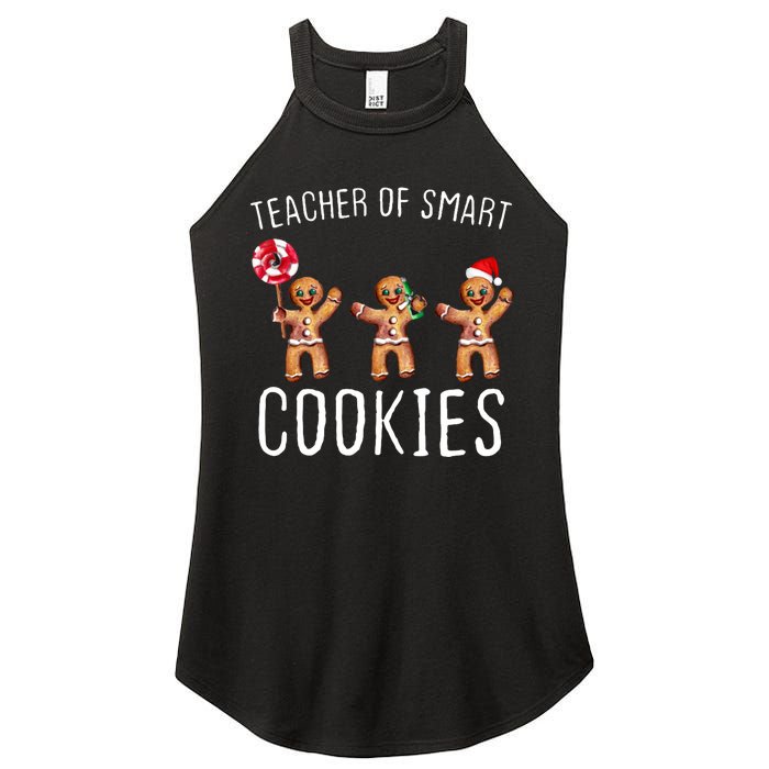 Teacher Of Smart Cookies Gingerbread Cute Christmas Women's Perfect Tri Rocker Tank