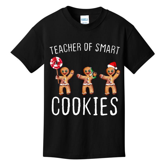 Teacher Of Smart Cookies Gingerbread Cute Christmas Kids T-Shirt