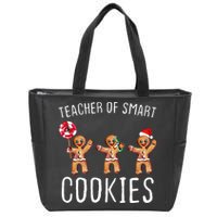 Teacher Of Smart Cookies Gingerbread Cute Christmas Zip Tote Bag