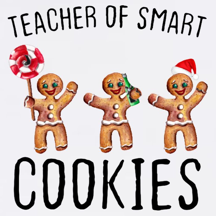 Teacher Of Smart Cookies Gingerbread Cute Christmas Garment-Dyed Sweatshirt