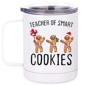 Teacher Of Smart Cookies Gingerbread Cute Christmas 12 oz Stainless Steel Tumbler Cup