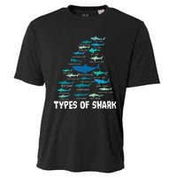 Types Of Shark Megalodon Great White Nurse Shark Cooling Performance Crew T-Shirt