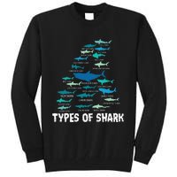 Types Of Shark Megalodon Great White Nurse Shark Tall Sweatshirt