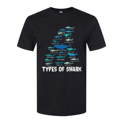 Types Of Shark Megalodon Great White Nurse Shark Softstyle CVC T-Shirt