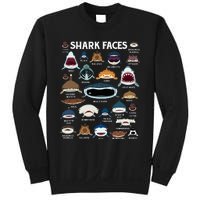 Types Of Sharks Faces Identification Birthday School Sweatshirt