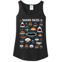 Types Of Sharks Faces Identification Birthday School Ladies Essential Tank