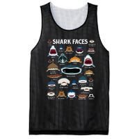 Types Of Sharks Faces Identification Birthday School Mesh Reversible Basketball Jersey Tank