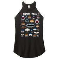 Types Of Sharks Faces Identification Birthday School Women's Perfect Tri Rocker Tank