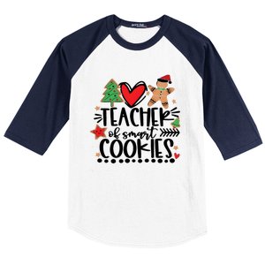 Teacher Of Smart Cookies Christmas Baseball Sleeve Shirt