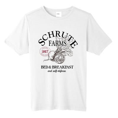 The Office Schrute Farms Large Label Tall Fusion ChromaSoft Performance T-Shirt