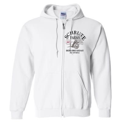 The Office Schrute Farms Large Label Full Zip Hoodie