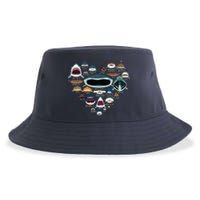 Types Of Shark Identification Shark Faces Shark Heart Sustainable Bucket Hat