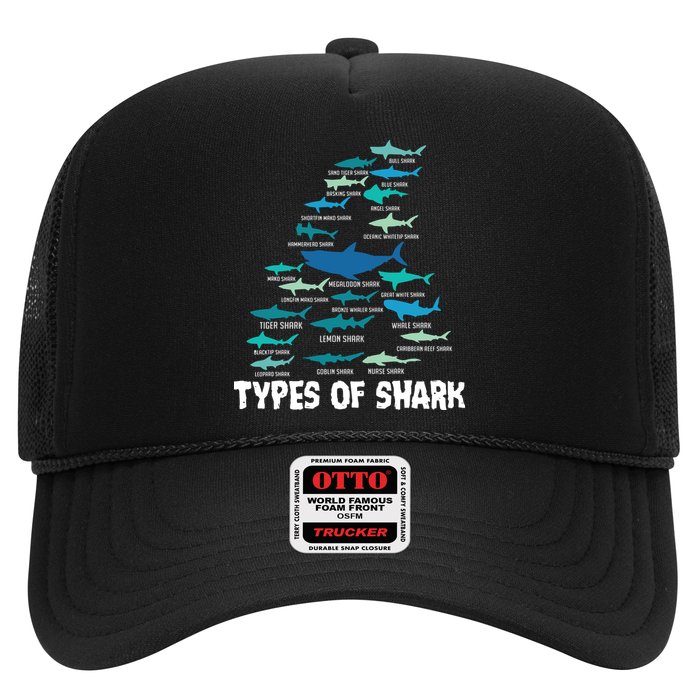 Types Of Shark Megalodon Great White Nurse Shark Trucker Hat