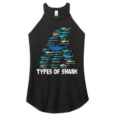 Types Of Shark Megalodon Great White Nurse Shark Women's Perfect Tri Rocker Tank
