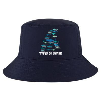 Types Of Shark Megalodon Great White Nurse Shark Cool Comfort Performance Bucket Hat