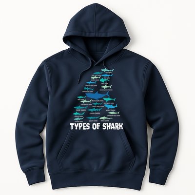 Types Of Shark Megalodon Great White Nurse Shark Hoodie