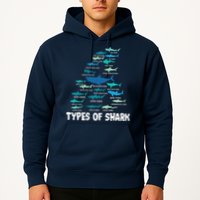 Types Of Shark Megalodon Great White Nurse Shark Hoodie
