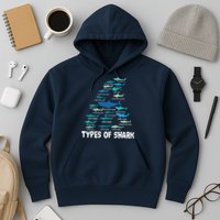 Types Of Shark Megalodon Great White Nurse Shark Hoodie