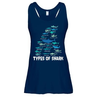 Types Of Shark Megalodon Great White Nurse Shark Ladies Essential Flowy Tank