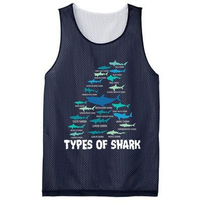 Types Of Shark Megalodon Great White Nurse Shark Mesh Reversible Basketball Jersey Tank