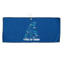 Types Of Shark Megalodon Great White Nurse Shark Large Microfiber Waffle Golf Towel