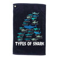 Types Of Shark Megalodon Great White Nurse Shark Golf Towel