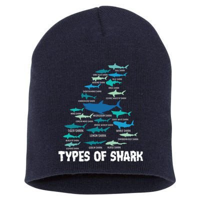 Types Of Shark Megalodon Great White Nurse Shark Short Acrylic Beanie