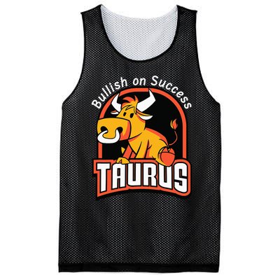 Taurusbullish on success funny affirmation horoscope sign Mesh Reversible Basketball Jersey Tank