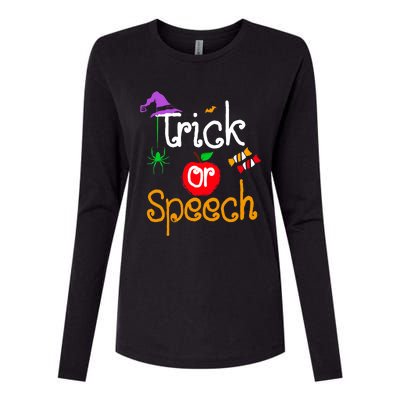 Tricks Or Speech Languages Teacher Halloween Costume Womens Cotton Relaxed Long Sleeve T-Shirt