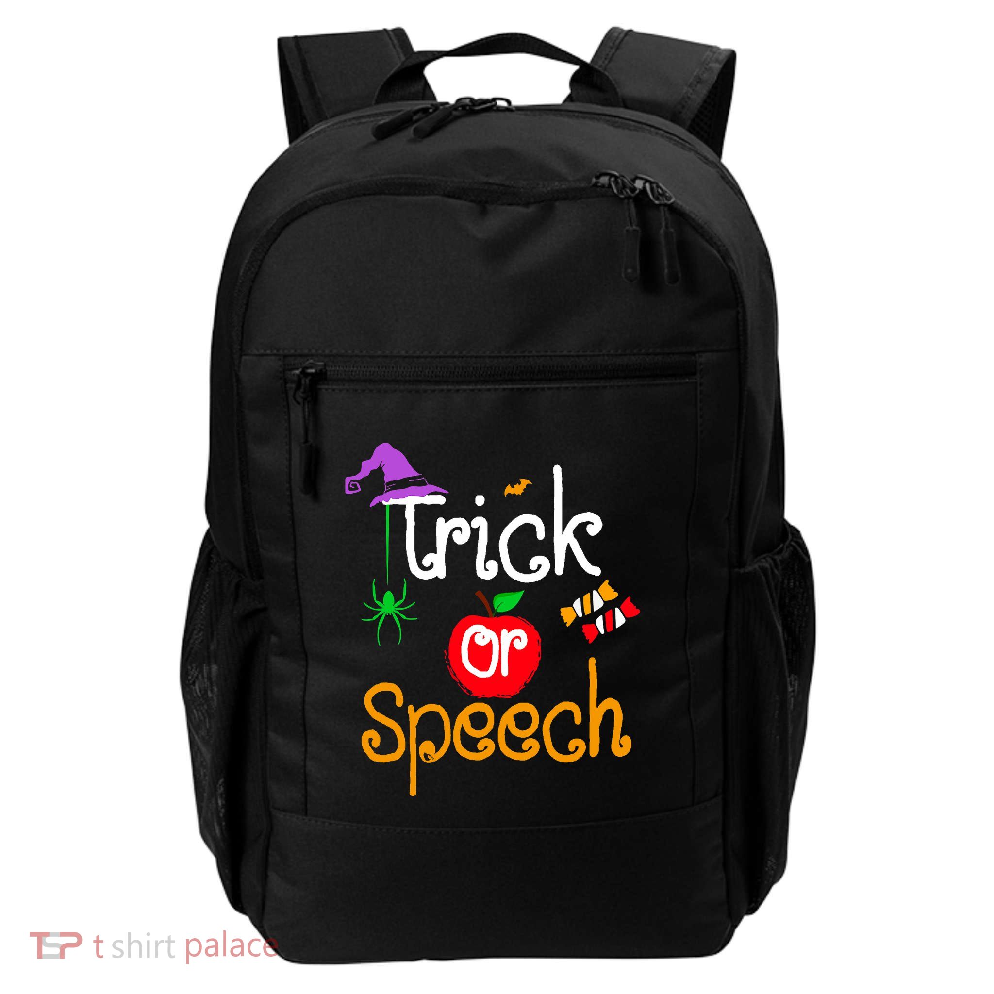 Tricks Or Speech Languages Teacher Halloween Costume Daily Commute Backpack