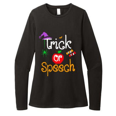 Tricks Or Speech Languages Teacher Halloween Costume Womens CVC Long Sleeve Shirt