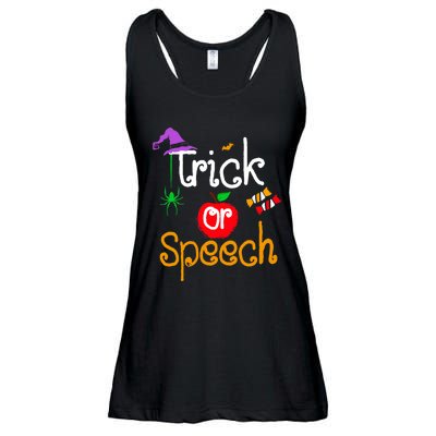 Tricks Or Speech Languages Teacher Halloween Costume Ladies Essential Flowy Tank