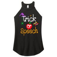 Tricks Or Speech Languages Teacher Halloween Costume Women's Perfect Tri Rocker Tank