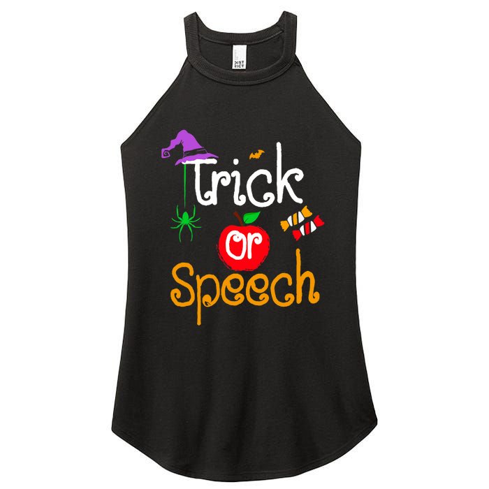 Tricks Or Speech Languages Teacher Halloween Costume Women's Perfect Tri Rocker Tank