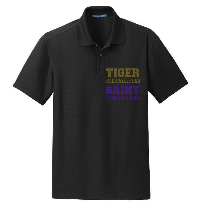 Tiger On Saturday Saint On Sunday Dry Zone Grid Polo