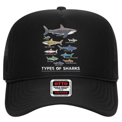 Types of Shark Megalodon Great White Nurse Shark Trucker Hat