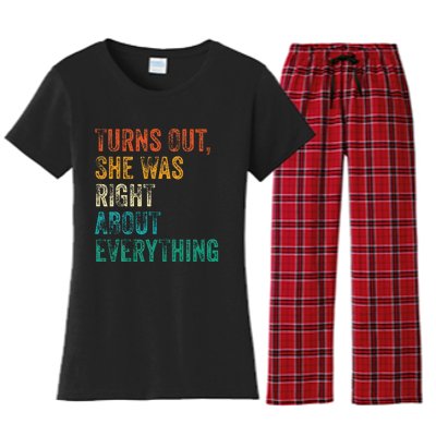 Turns Out She Was Right About Everything Women's Flannel Pajama Set