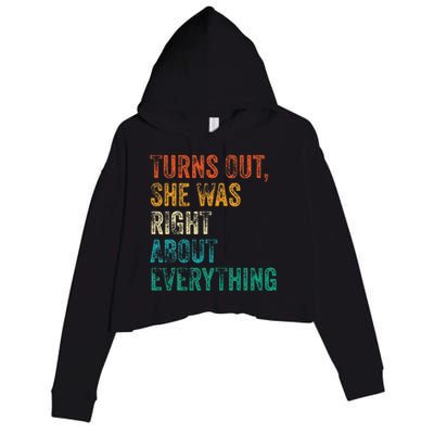 Turns Out She Was Right About Everything Crop Fleece Hoodie